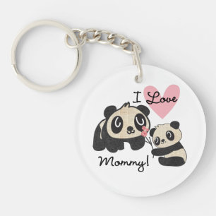 Porte-clefs Maman d'amour des pandas I