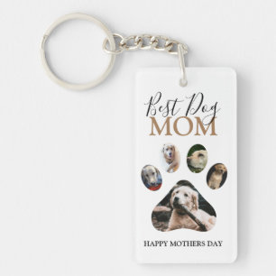 Porte-clefs Maman de Chien Moderne Collage Photo