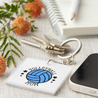 Porte-clefs Maman de sport de volley-ball mignonne