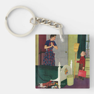 Porte-clefs Maman, j'ai nettoyé ma pièce !