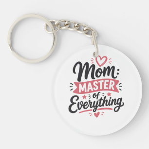 Porte-clefs maman maître de tout cadeau de fête des mères simp