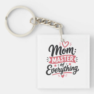 Porte-clefs maman maître de tout cadeau de fête des mères simp