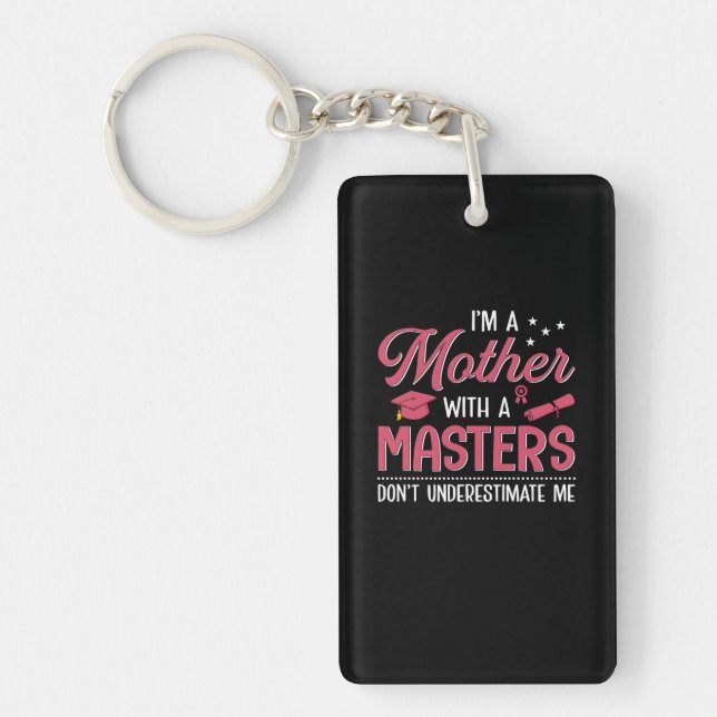 Porte-clefs Maman Mère Art Avec Un Maître (Devant)