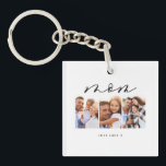 Porte-clefs maman mignonne script moderne multi photo cadeau<br><div class="desc">maman mignonne script moderne multi photo cadeau</div>