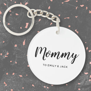 Porte-clefs Maman   Modern Mom Kids Noms de la fête des mères