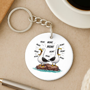 Porte-clefs Maman Mouette Drôle Personnalisé
