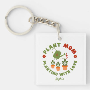 Porte-clefs Maman plante Planter Avec Amour Personnalisé