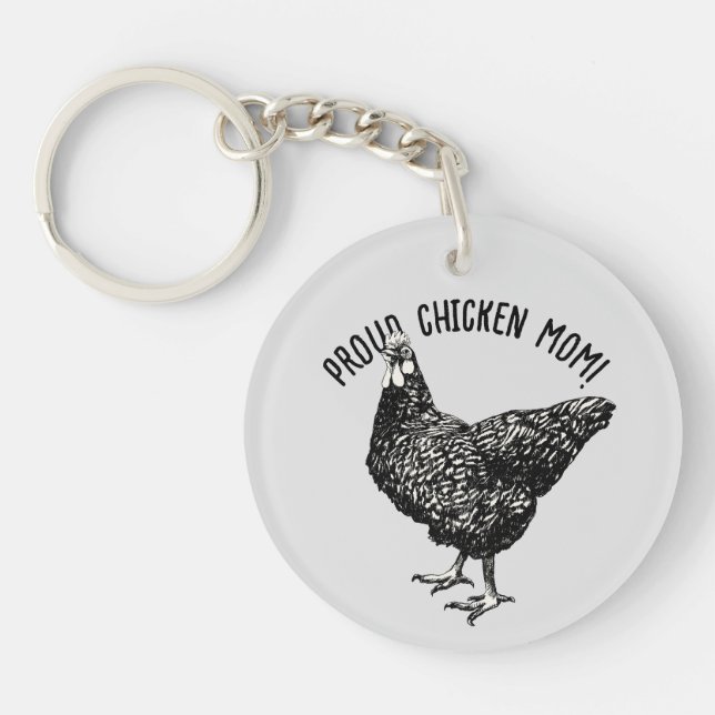 Porte-clefs Maman poule ! (Devant)