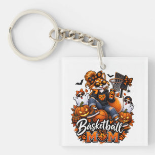 Porte-clefs Maman renard de basket-ball Halloween – Maman de h