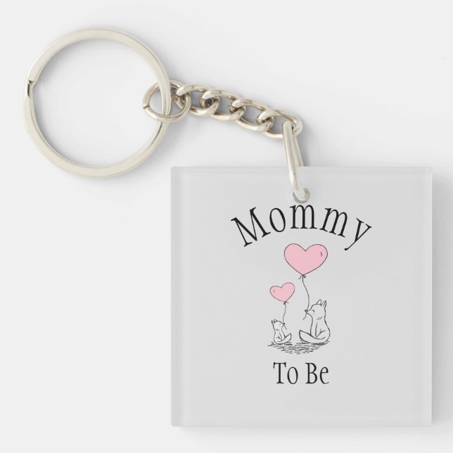 Porte-clefs Maman to Be Fox Baby shower Porte - clé (Devant)