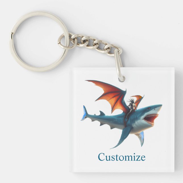 Porte-clefs Man-Bat équitation Scary Shark Thunder_Cove (Devant)