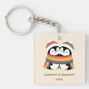 Porte-clefs Manchons personnalisés de Noël Fierté Cozy Pingoui