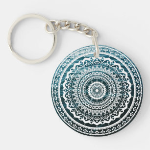 Porte-clefs Mandala blanc Laissez la mer vous libérer