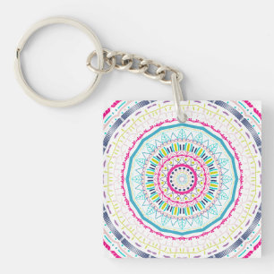 Porte-clefs mandala coloré