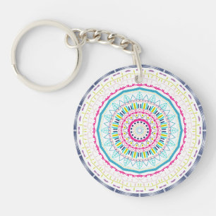 Porte-clefs mandala coloré
