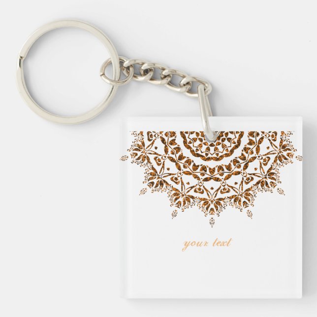 Porte-clefs Mandala d'or (Devant)