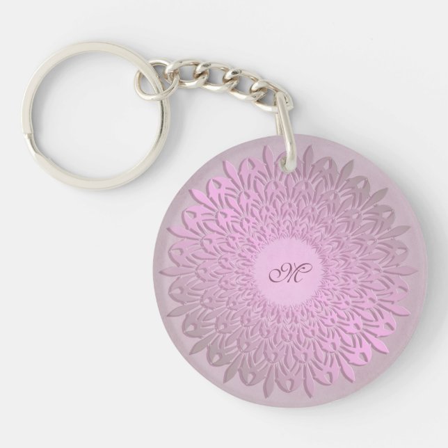 Porte-clefs Mandala ethnique de gradient. Monogramme (Devant)