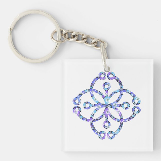 Porte-clefs Mandala Floral (Devant)