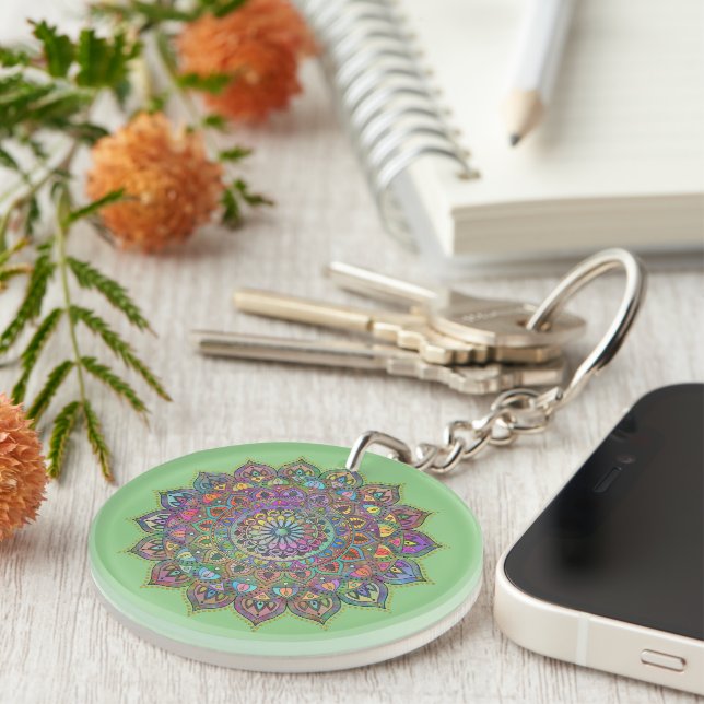 Porte-clefs Mandala Inde Style 1 (Devant droit)