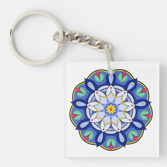 Porte-clefs Mandala Motif 01 (Devant)