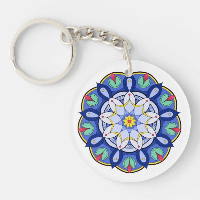 Porte-clefs Mandala Motif 01 (Devant)
