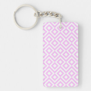 Porte-clefs Mander rose et blanc