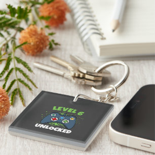 Porte-clefs Manette verte de jeu niveau 6 débloqué Anniversair