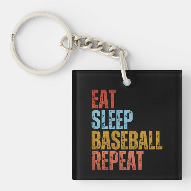 PORTE-CLEFS MANGER DORMIR BASEBALL RÉPÉTER (Devant)