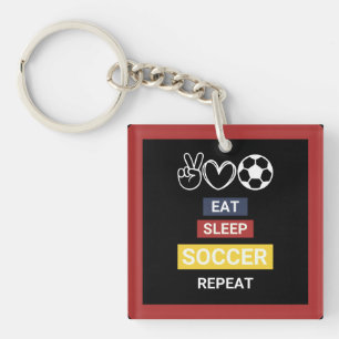 Porte-clefs Manger, Dormir, Football, Répéter