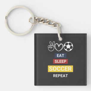 Porte-clefs Manger, Dormir, Football, Répéter