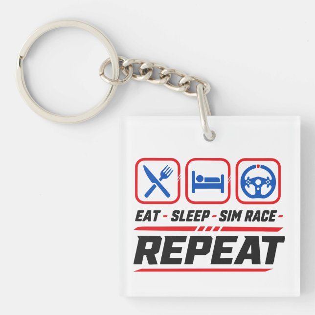 Porte-clefs Manger dormir sim course répéter pour les fans de  (Devant)
