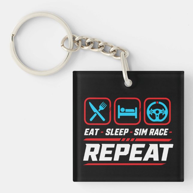 Porte-clefs Manger dormir sim course répéter pour les fans de  (Devant)