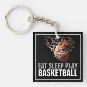 Porte-clefs Manger Sommeil Jouer Basket-Ball Artwork Motivatio