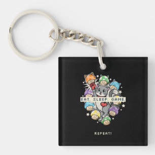 Porte-clefs Mangez, Dormir, Jeu, Répéter