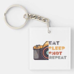 Porte-clefs Mangez la prise de sommeil répéter vintage