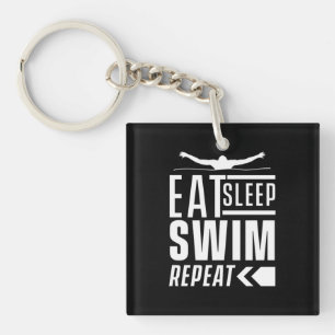 Porte-clefs Mangez Sleep Swim Répéter