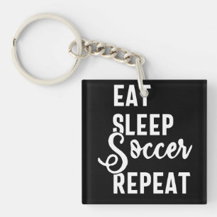 Porte-clefs mangez sommeil soccer répéter