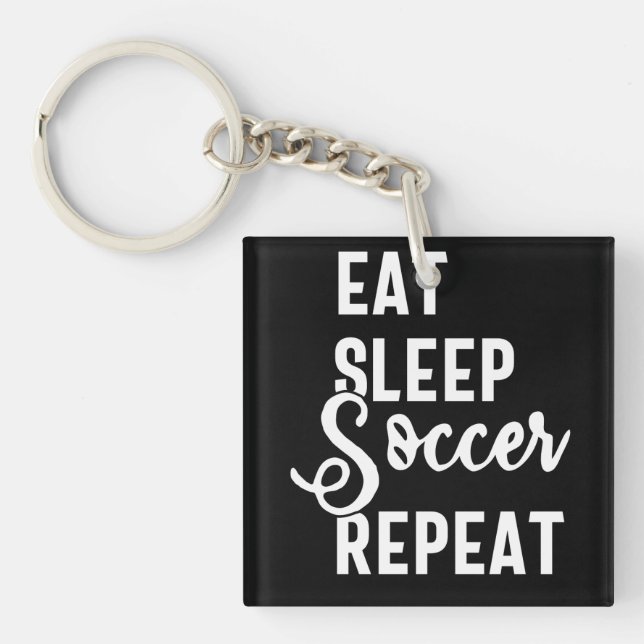 Porte-clefs mangez sommeil soccer répéter (Devant)
