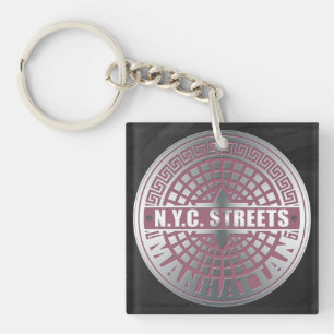 Porte-clefs Manhole Covers Manhattan