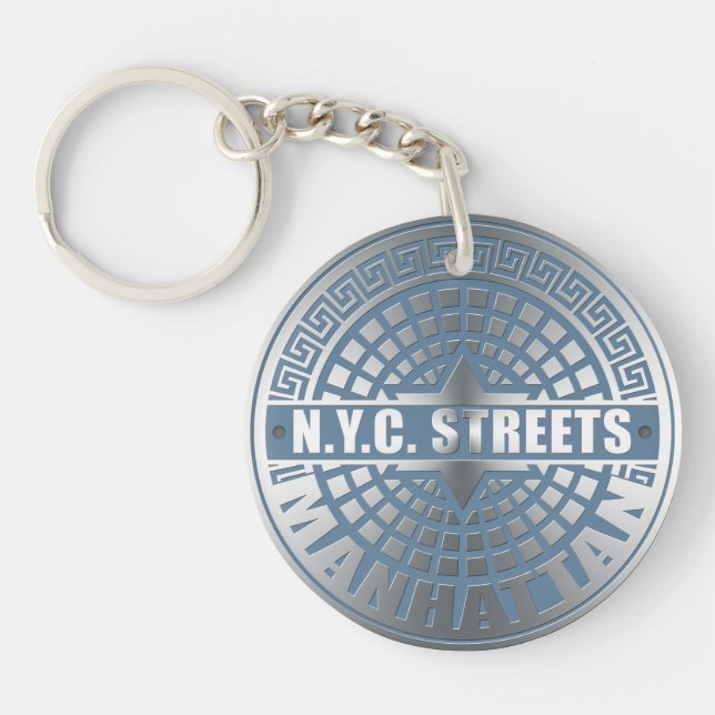 Porte-clefs Manhole Covers Manhattan (Devant)