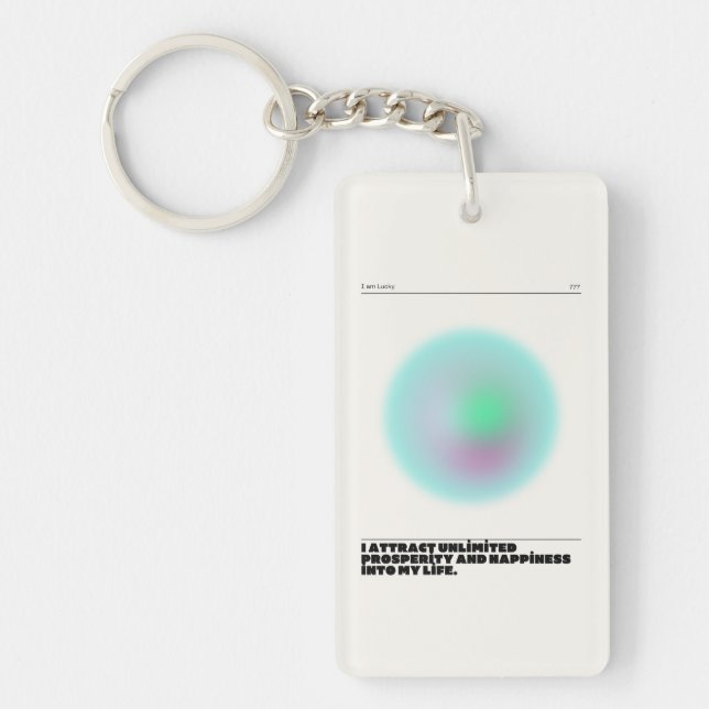 Porte-clefs manifestation d'affirmations quotidiennes (Devant)