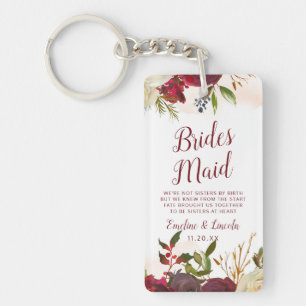 Porte-clefs Manoir du Gui Aquarelle Citation pour Demoiselle d