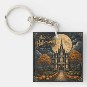 Porte-clefs Manoir Élégant Hanté Halloween
