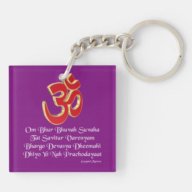 Porte-clefs Mantra de Gayatri (Dos)