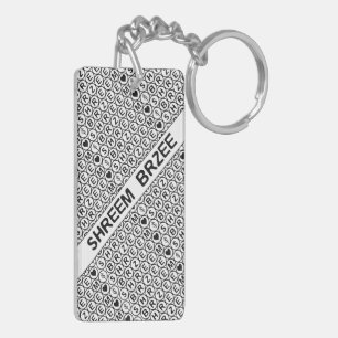 Porte-clefs Mantra de l'argent Shreem Brzee blanc