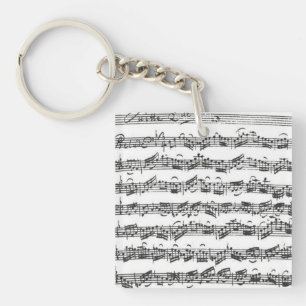 Porte-clefs Manuscrit de musique de suite de violoncelle de