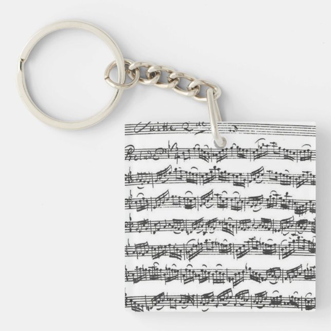 Porte-clefs Manuscrit de musique de suite de violoncelle de (Devant)