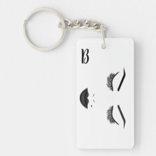 Porte-clefs Maquillage lèvres noires visage sourcils lèvres gl