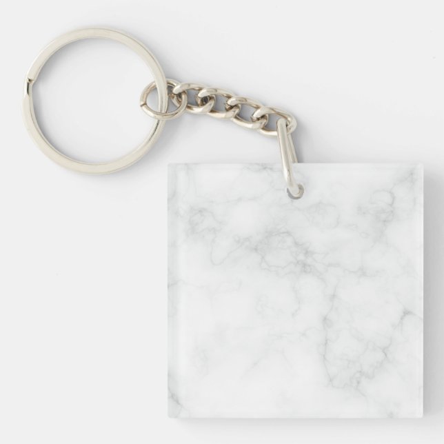 Porte-clefs Marbre Blanc Moderne (Devant)