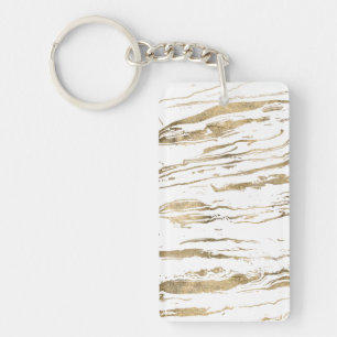 Porte-clefs Marbre blanc moderne Abstrait